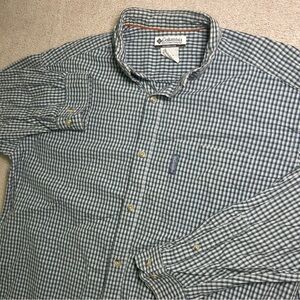Columbia Sportswear Shirt Men’s XL Blue Plaid Long Sleeve Button Down